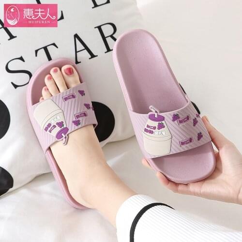 Slippers for Women Wear Household Anti-slip Cartoon Slippers for Men In Lovely Bathroom At Home Women Shoes