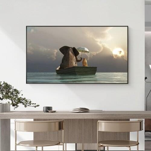 EECAMAIL DIY Modern Diamond Painting Nordic Style Living Room Elephant Diamond Embroidery Full Diamond Home Decoration No Frame