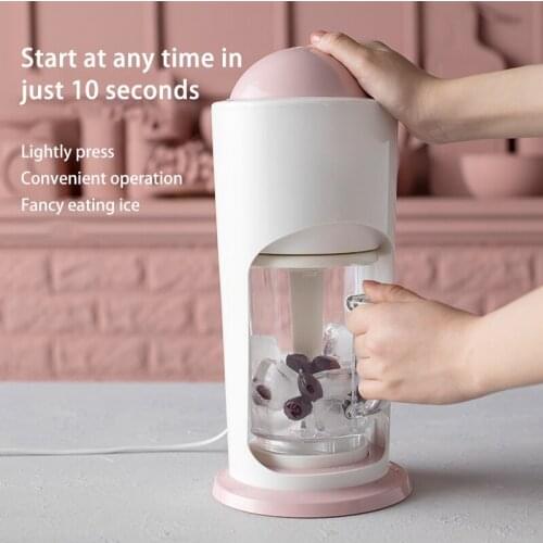 Electric Ice Crusher Shaved Ice Machine Multi-Function Squeezing Fruit Juice Small Electric Mixer Shaved Ice Machine 500ml