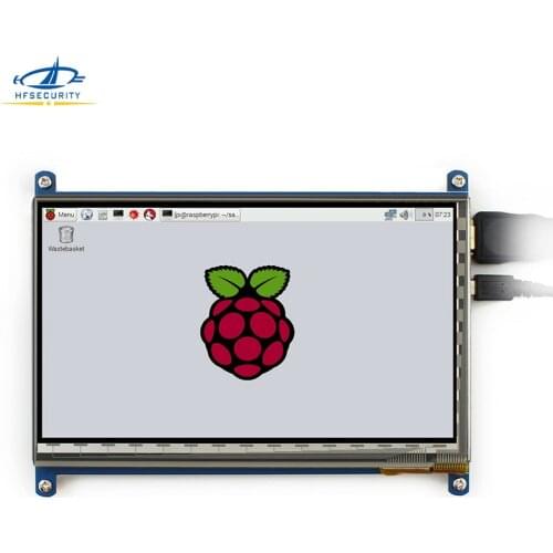 [HFSECURITY] Raspberry Pi 7 Inch Capacitive Touch Screen HDMI-compatible USB 1024*600 LCD IPS Display