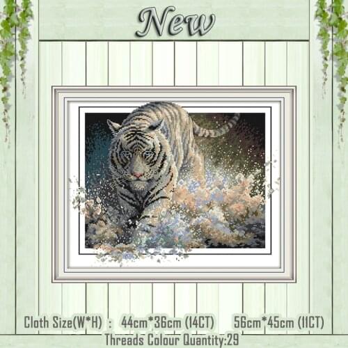Tiger animal home decor paintings counted printed on the canvas DMC 11CT 14CT kit Chinese Cross Stitch embroidery needlework Set