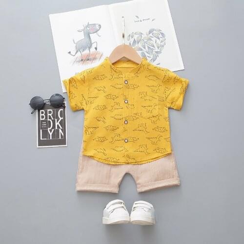 Newborn Baby Boys clothes Toddler Cartoon Summer suits short sleeve tops+shorts set children clothing boy baby casual outfits CM