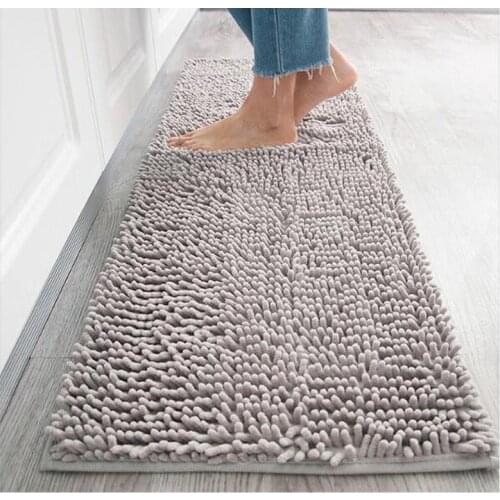 Microfiber Chenille Bathroom Anti-slip Mat Water-absorbing Anti-slip Bathroom Rug Carpet Living Room Floor Mat Children
