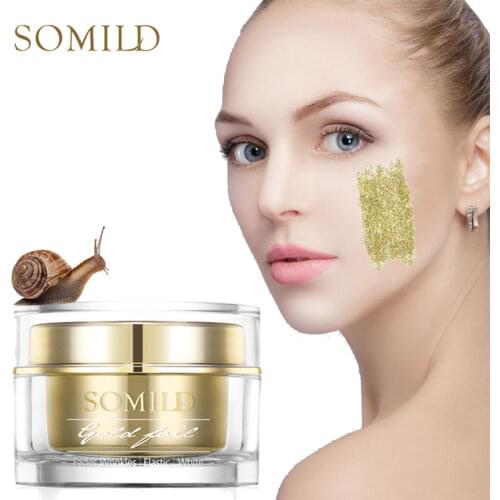 Snail Repair Face Cream 24K Gold Fade Freckles Dark Spots Korean Cosmetics Eye Essence Facial Whitening Anti Aging Skin Care