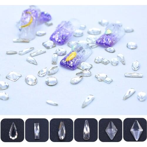 Swarovsky Crystals Nail Diamond Stone Strass AB Glass Rhinestones For 3D Nails Art Decorations Supplies Jewelry