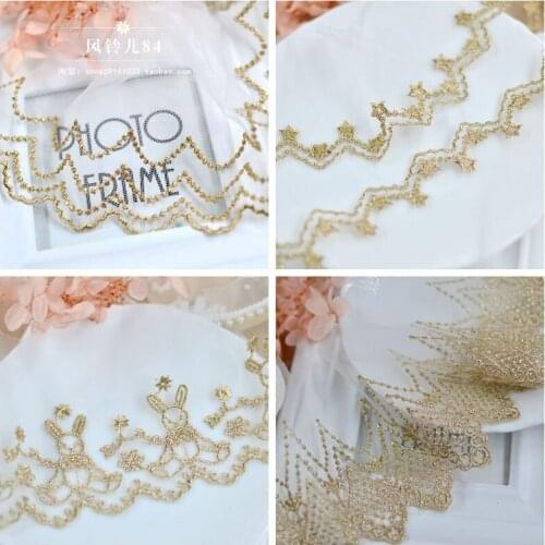 Gold thread embroidery variety of gold thread embroidery mesh lace trim dress skirt accessories