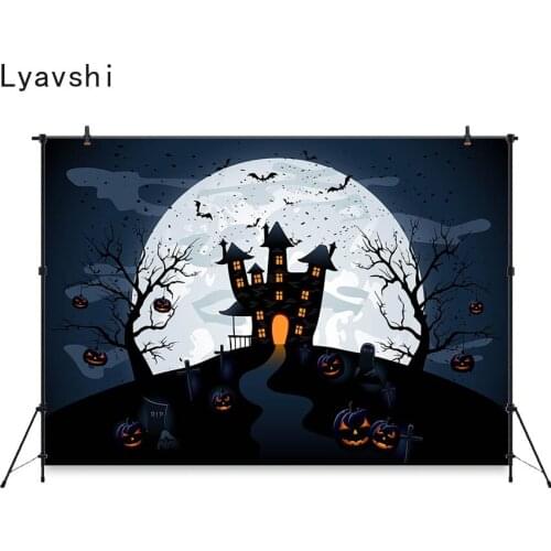 Lyavshi background halloween night night ghost bat pumpkin lantern black silhouette photography background