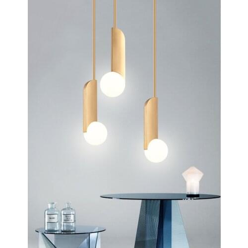 2020 NEW living room Golden pendant lamp Nordic Hanging lamp glass pendant light for bedroom bedside aisle LED G9 AC110V AC220V