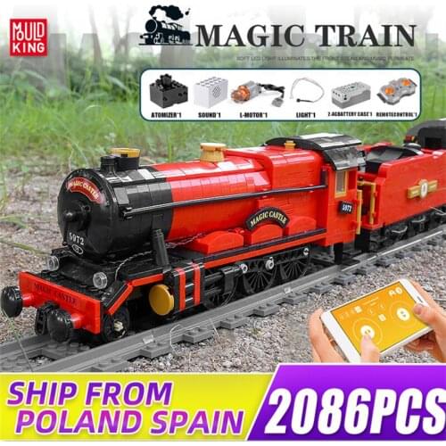 MOULD KING Remote Control Train The APP RC Motorized Magic Train Model Building Blocks Assembly Bricks Kids Toys Christmas Gifts