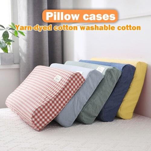 Bedding Soft Sleeping Pillow Protector Pillowslip Simple style Cotton Latex Pillow Case Cover Pillowcases 30x50CM/40x60CM