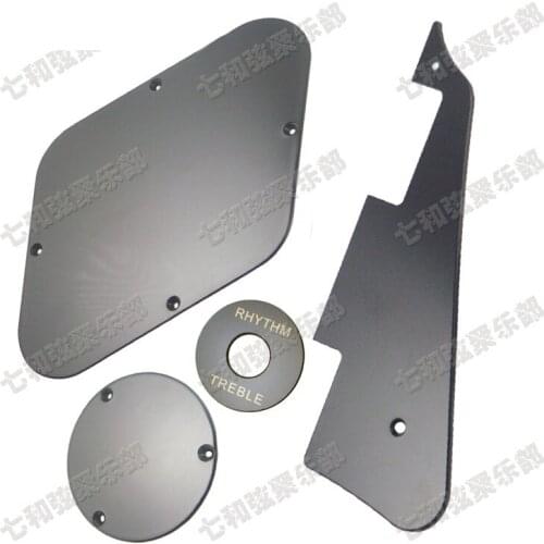 A set of 4 Pcs Black Electric Guitar Pickguard & Cavity Cover & Switch Cover & Pickup Selector Plate / guitar parts