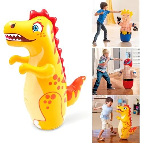 Inflatable Tumbler Toy Childrens Bottom Water Filled Boxing Toy Portable Decompression Toy for Indoor Outdoor NSV