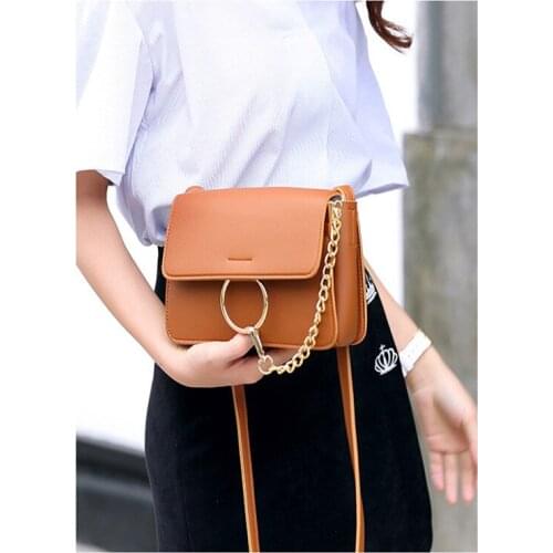 2018 ladies new iron chain shoulder diagonal wallet shoulder bag trend fashion magnetic buckle retro Messenger bag NB050