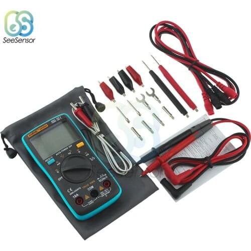 AN8002 Portable LCD Digital Multimeter 6000 Counts Backlight Profesional Transistor Capacitor Tester AC/DC Ammeter Voltmeter