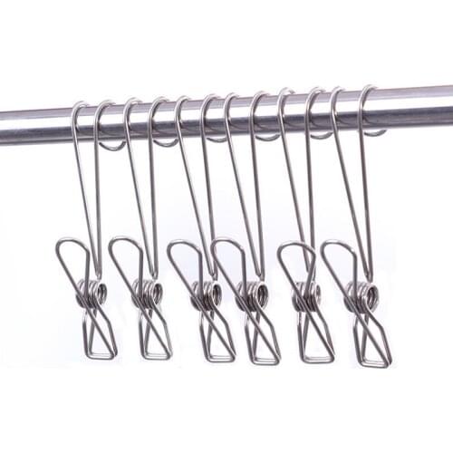 Clothes Pegs with Hook Stainless Steel Towel Clip Laundry Pins Windproof Clothespin Laundry Hangers organizador de ropa