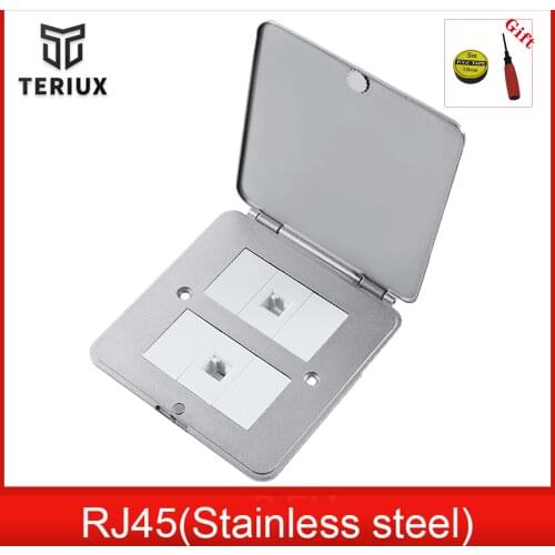 RJ45 network outlet multi plug floor socket box computer floor receptacle recessed socket