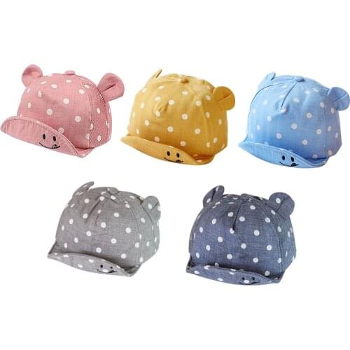 Caps Toddler Hat Cute Polka Dot Baby Girls Kids Sun Cartoon Hats 6 months to 8 years Ear spring newborn photography props cap