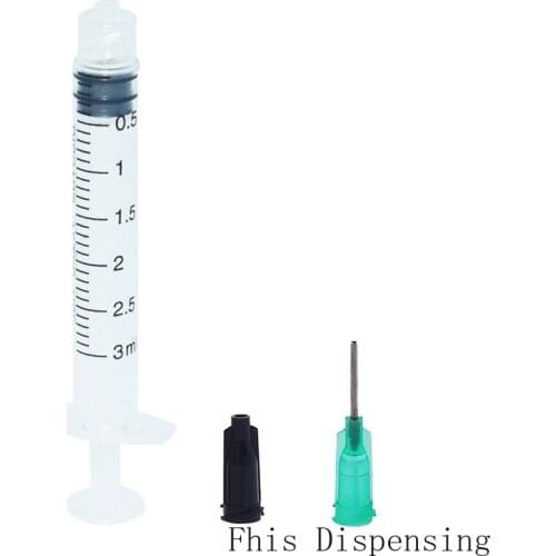 3cc Syringe 18G Green 1/2" Blunt Tip Dispensing Needle Pack of 5