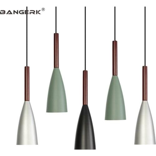 Nordic Modern LED Pendant Lamp Loft Style Iron Wood Hanging Light Fixtures Dining Room Lamps Home Decor Luminaire Lighting