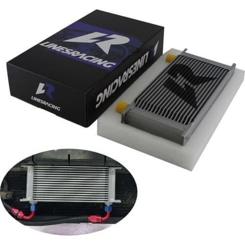 LINESRACING UNIVERSAL 19ROW AN-10AN Engine Racing OIL COOLER Black/Silver