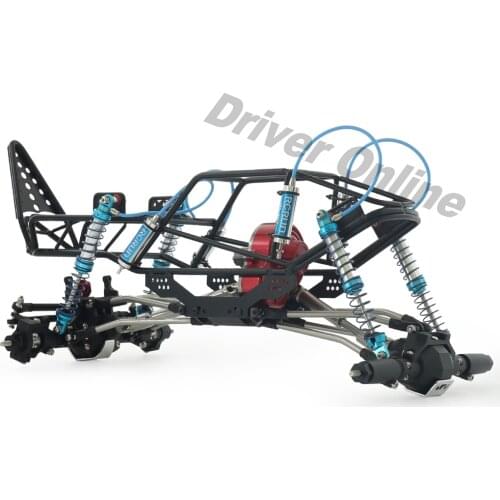 1/10 RC Rock Bouncer 295mm Wheelbase Tube Chassis Climbing Frame CNC Axle with 48P Metal Gearbox Stainless Steel Drive Shaft