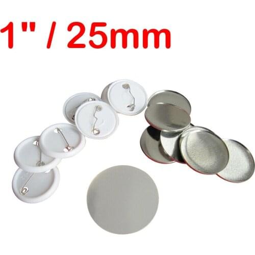 1" / 25mm Blank Metal/ABS Pin Badge Button Supplies for DIY Badge Maker Machine