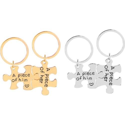 2Pcs Couple Keychain Gift For Women Men Husband Wife Boyfriend Girlfriend Key Chain Valentines Day Gift