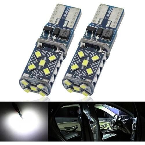 2Pcs W5W Led T10 LED Car Parking Lights Bulbs WY5W 168 192 Auto Wedge Turn Side Bulbs Car Interior Reading Dome Lamps 12V