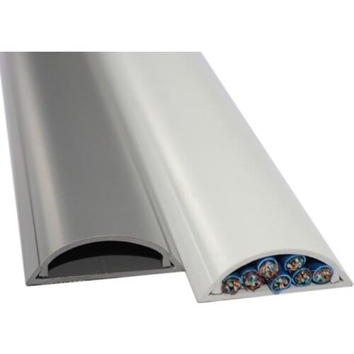 50pcs (1m/piece) 43*14mm Plastic Cord Duct Cover Wire Management Cable Raceway For 5-7 cables 50m Wire Ducts Free Shipping