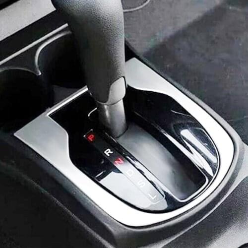 2014 2015 2016 Accessories Car Gear Shift Knob Frame Panel Decoration Cover ABS Chrome for Honda City Sedan Trim 1Ps