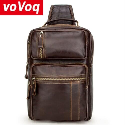2020 New Product To Sports Chest Bag Multi Function Large Capacity Genuine Leather Crossbody Bag for Men Casual Laptop Bag