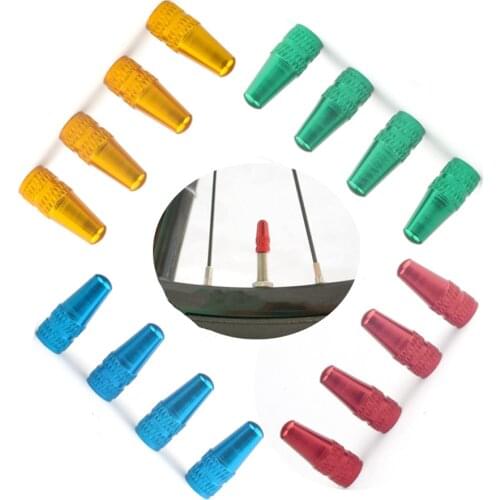 4Pcs Aluminum Alloy Road MTB Track Racing Bike Inner Tube Tyre Bicycle Tire Wheel FV French Valve Cap Dustproof Bike Accessories