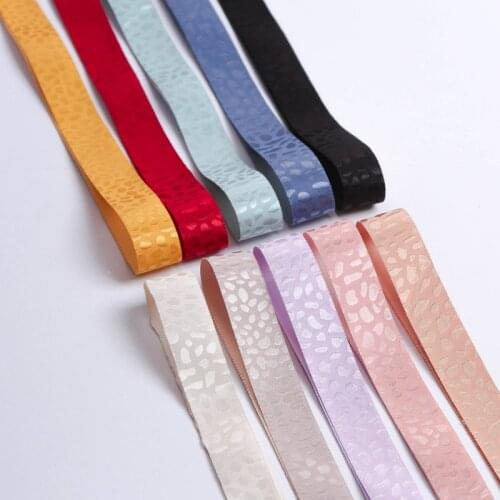 5yards Leopard Embroidered Jacquard Ribbon for Diy Bow Headwear Materials Cake Gift Box Flowers Packaging Hat Sewing Accessories