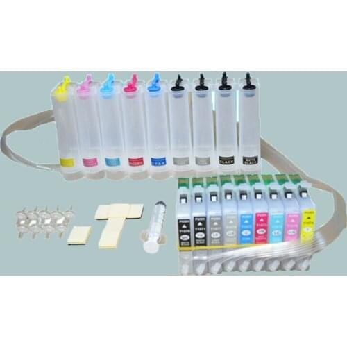 9 color CIS Ink System / Refillable ink cartridge T1571-T1579 for Eps on R3000