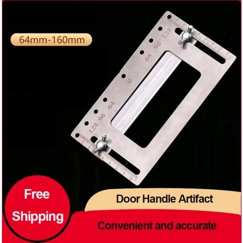 Door Handle Artifact Auxiliary Punch Locator Template Wood Drilling Holes Guide Hardware with Degree Scale with Twist