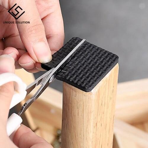 Black Furniture Chair Desk Feet protection pads EVA Rubber Washing Machine Shock Non-slip mats Anti-vibration Noise