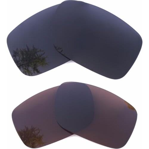 Black & Brown Polarized Replacement Lenses for Crankcase Frame 100% UVA & UVB
