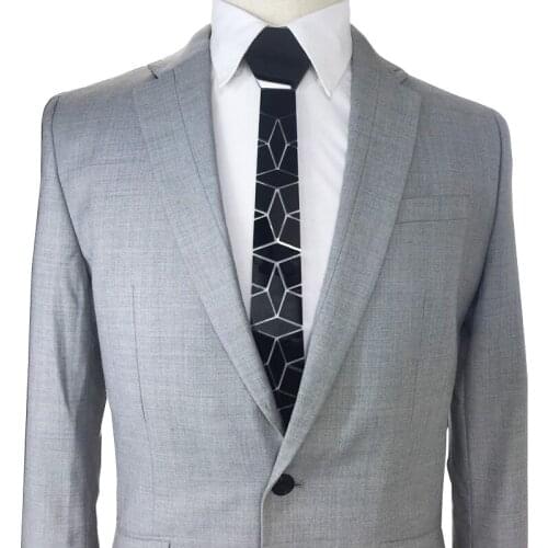 Black Skinny Striped Slim Ties Women Men Korean Style Fashion Satin Silk Neckties Acrylic Tie 5cm Accessories Business Gift