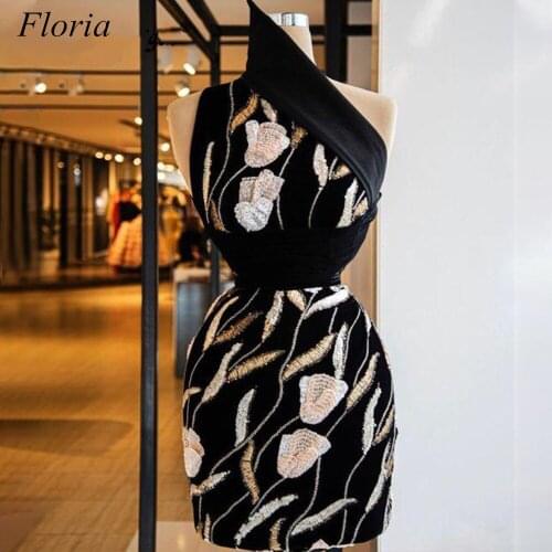 Floria Floral Cocktail Dresses Short Prom Gowns Vestidos De Fiesta Dance Outfit Women Clothes for Black Tie Evenings Pageant