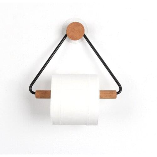 Towel Holder Toilet Paper Holder Wooden Roll Holder for Bathroom Contact Paper Holder Bathroom Tissue Holder