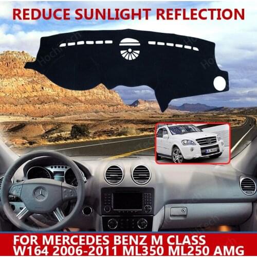 For Mercedes Benz M Class W164 2006-2011 ML AMG Right Left Hand Drive Good Polyester Material Anti Light Car Dashboard Cover Mat
