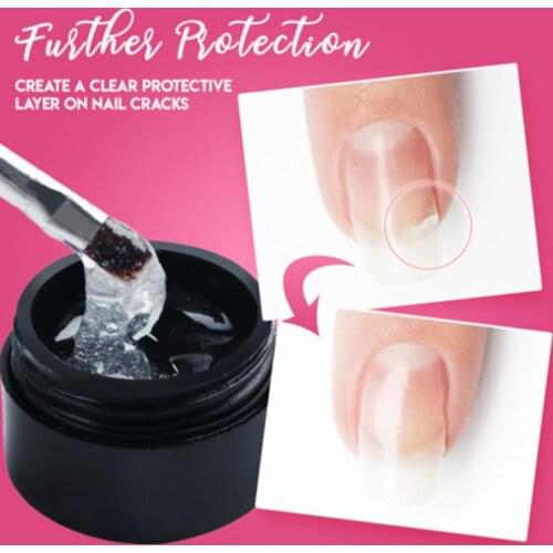 1set Fiberglass Extension Gel Polish Cracked Nail Repair Gel Nail Damage Repair Phototherapy Glue Nails Glossy Soak Off UV Gel