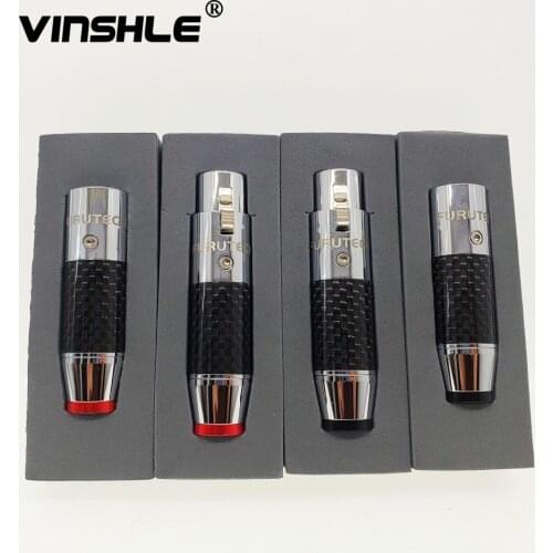 HIFI Furutech CF-601M(R) CF-602F(R) Rhodium Plated XLR Carbon Fiber Connector Plug