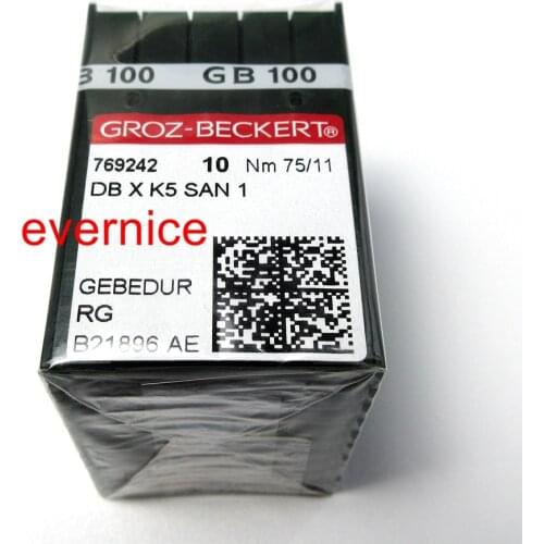 100 Groz Beckert Dbxk5 San1 Gebedur Titanium Coated Embroidery Machine Needles