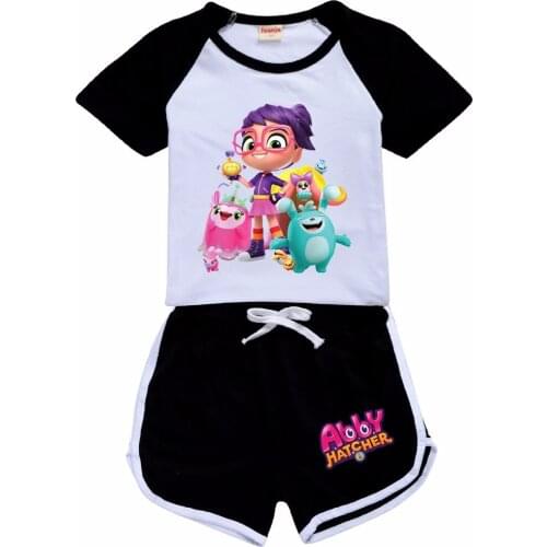 Kids Clothes Sets Abby Hatcher T Shirt Pants Summer Short Sleeve Clothing Outfits Casual Childrens Cartoon Costumes for Girls