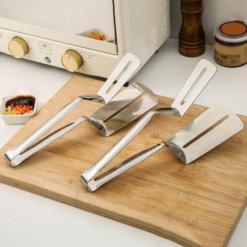 Multifunctional High Grade Stainless Steel Barbecue Clip Fried Shovel BBQ Tongs Bread Meat Vegetable Clamp Cooking Tools