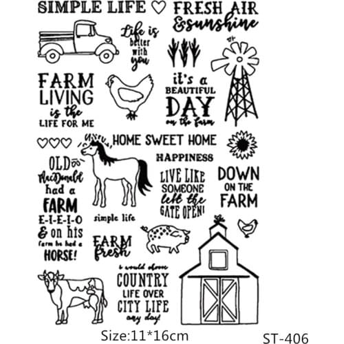 ZhuoAng Mild animal Clear Stamp for Scrapbooking Rubber Stamp Seal Paper Craft Clear Stamps Card Making