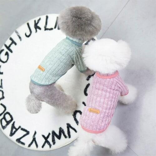 New Winter Dog Clothes Jumpersuit Knitwear Pet Clothes Puppy Cat High Collar Coats Dog Sweaters Clothing Accessories