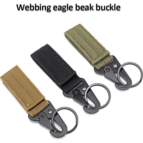 New Climbing Hook Outdoor Carabiner Strength Nylon Tactical Backpack Key Hook Multi-function Belt Buckle Hanging Buckle Keychain