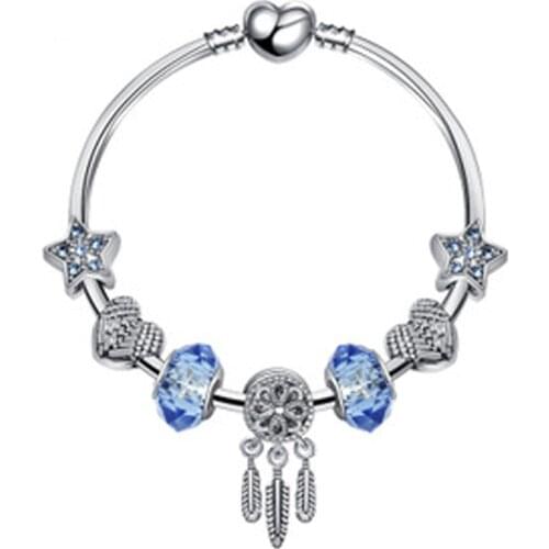 PandoraCharms silver 925 original bracelet Charm Bead Pendant Spacer Clip Charms Rose Gold Fit Bracelets for Women DIY Jewelry